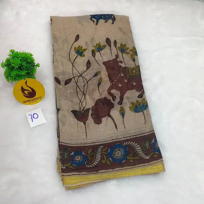 ORIGINAL PEDANA Kalamkari KOTA Cotton Sarees (70)- BLEND