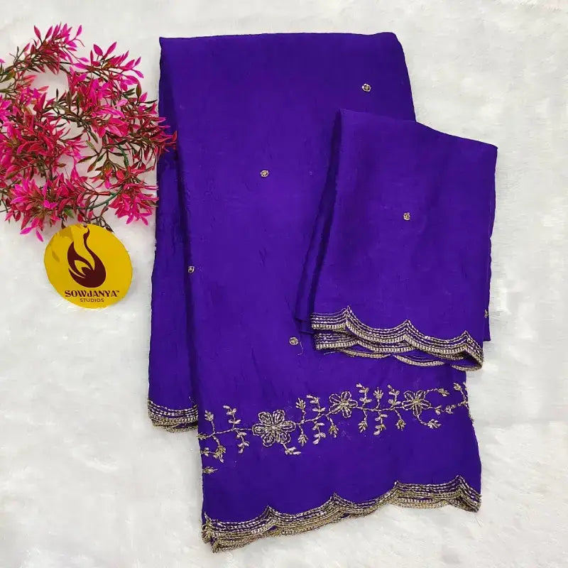 Rangoli Crush Beads Work Design (voilet) -SPARK