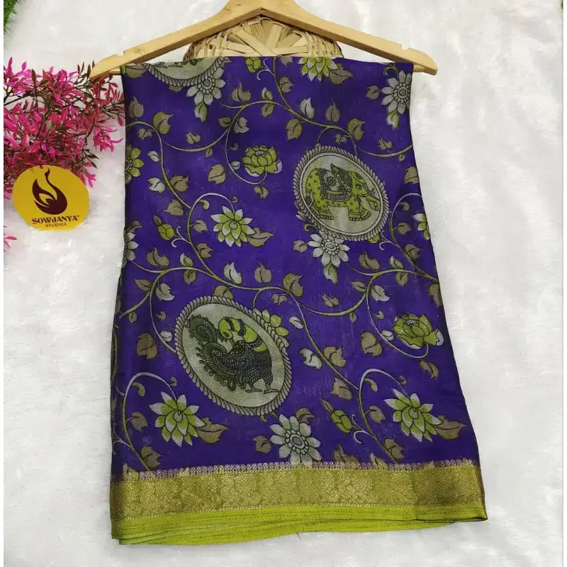 Maheshwari Design Fancy Sarees With Zari Border - SSMHW2