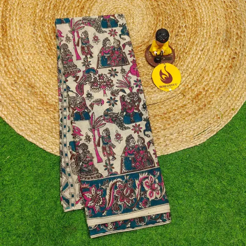 ORIGINAL PEDANA KALAMKARI Cotton Sarees - BOMMA54