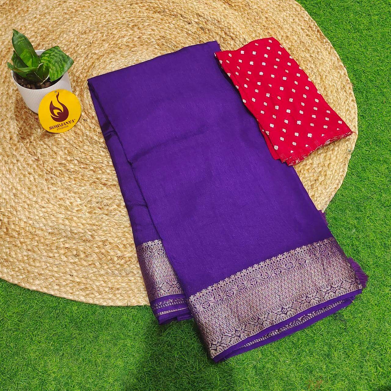 Premium Viscose Crape Georgette Saree's - SSBRC04