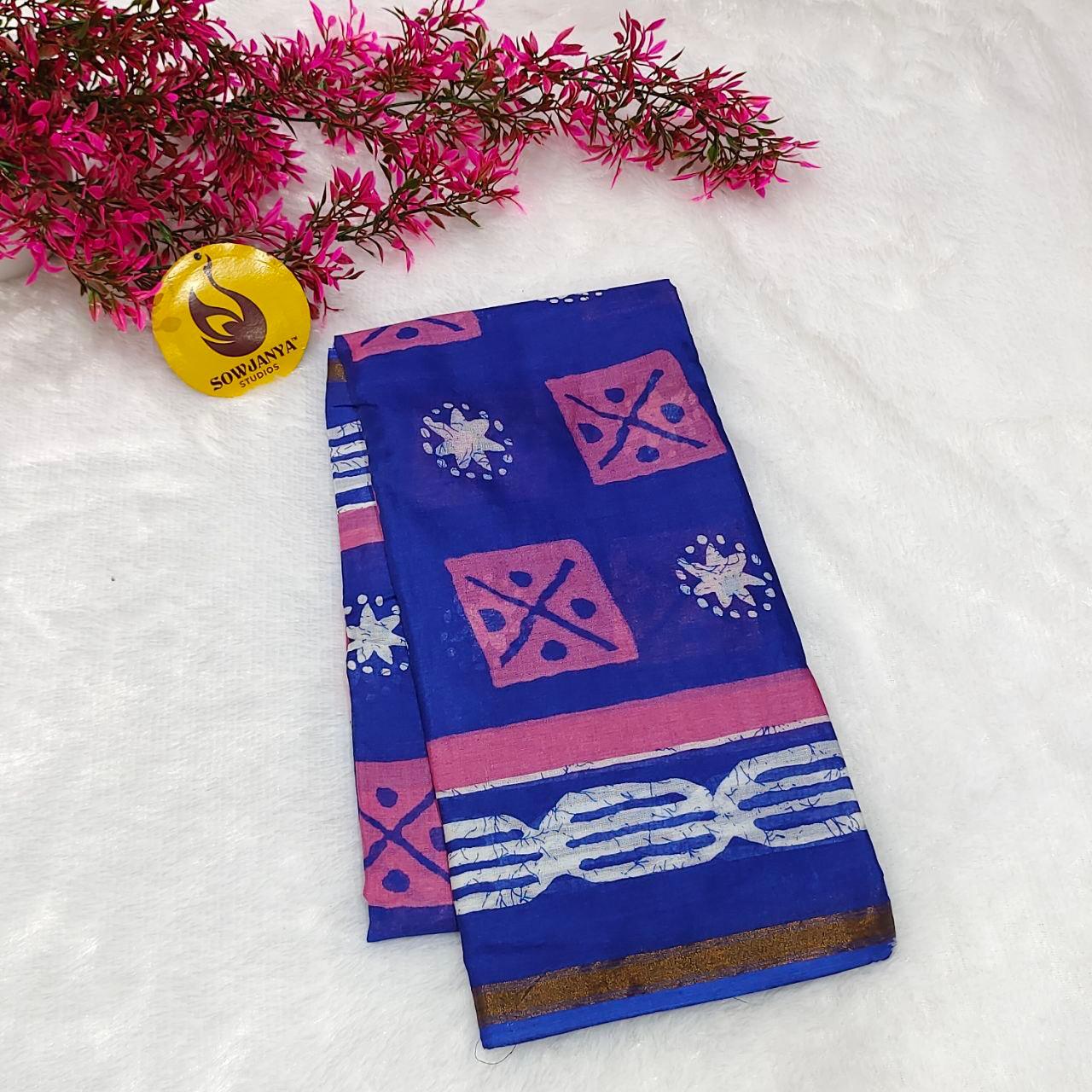 Premium Soft Mul Cotton With Jari boarder Saree's- SSMUL01