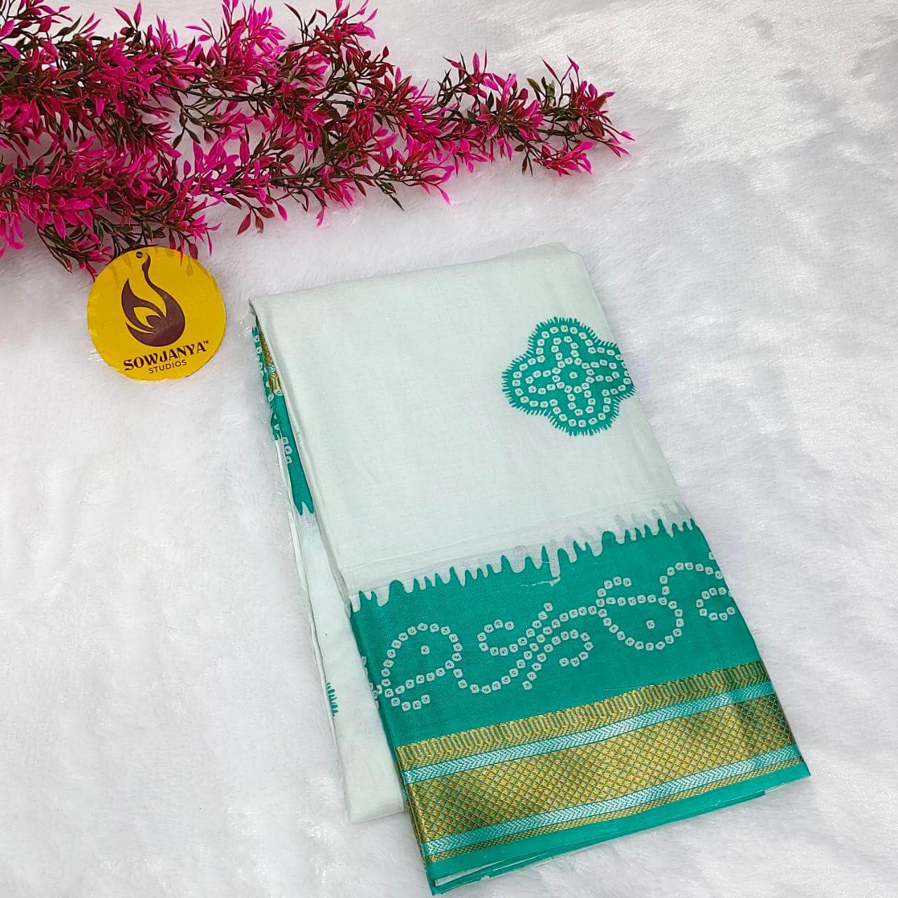 Premium Soft Mul Cotton With Jari boarder Saree's- SSMUL26
