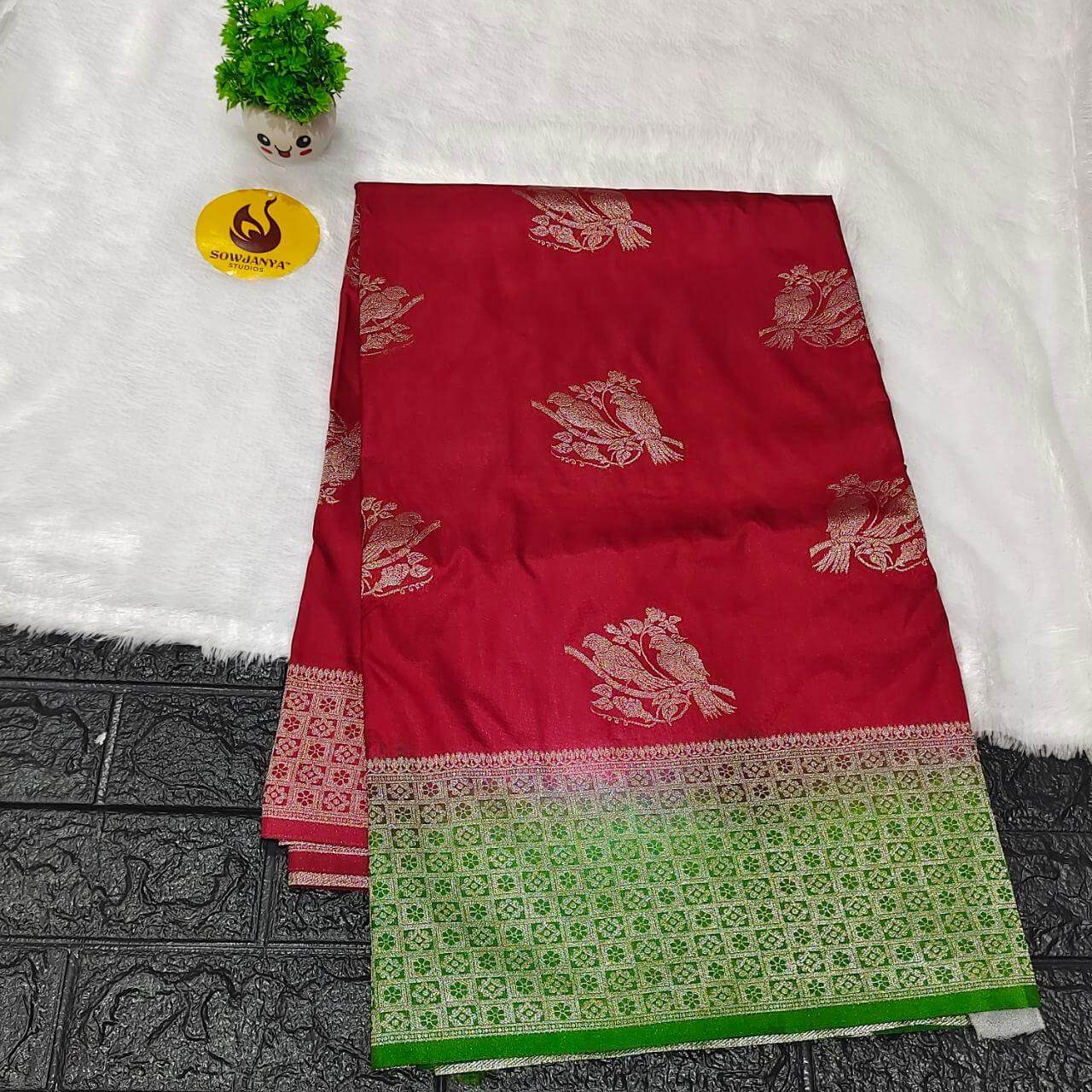 Pure Dola Silk with Zari work Sarees - SSPDS13