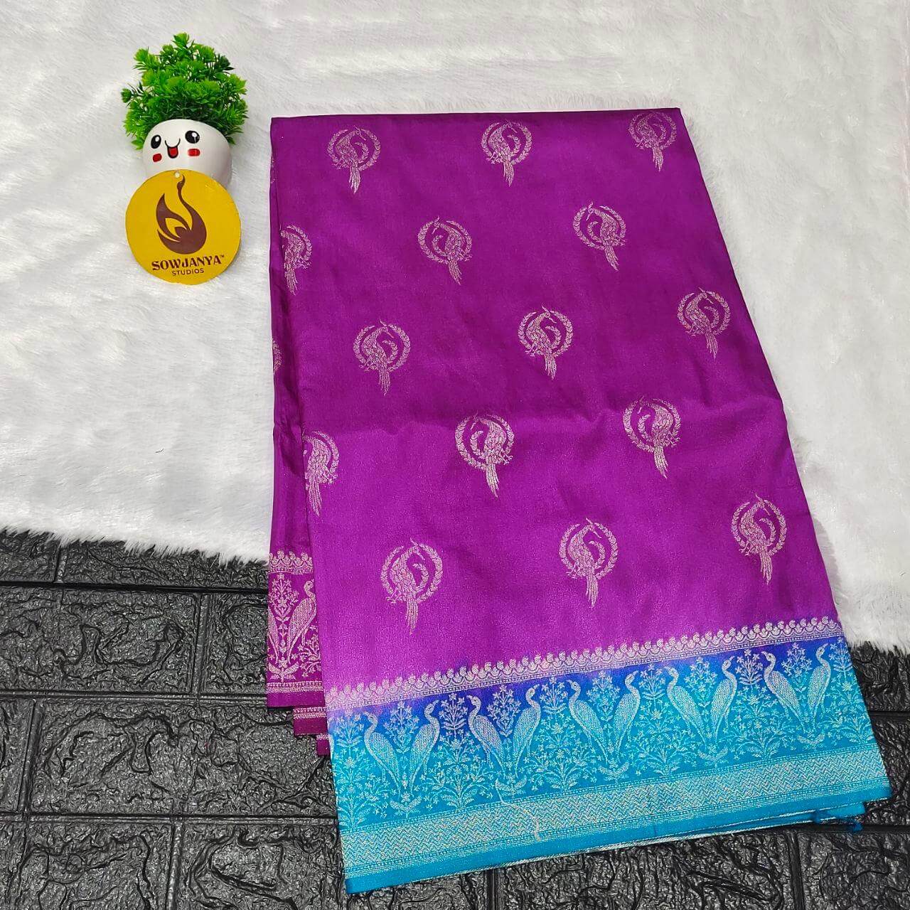 Pure Dola Silk with Zari work Sarees - SSPDS34