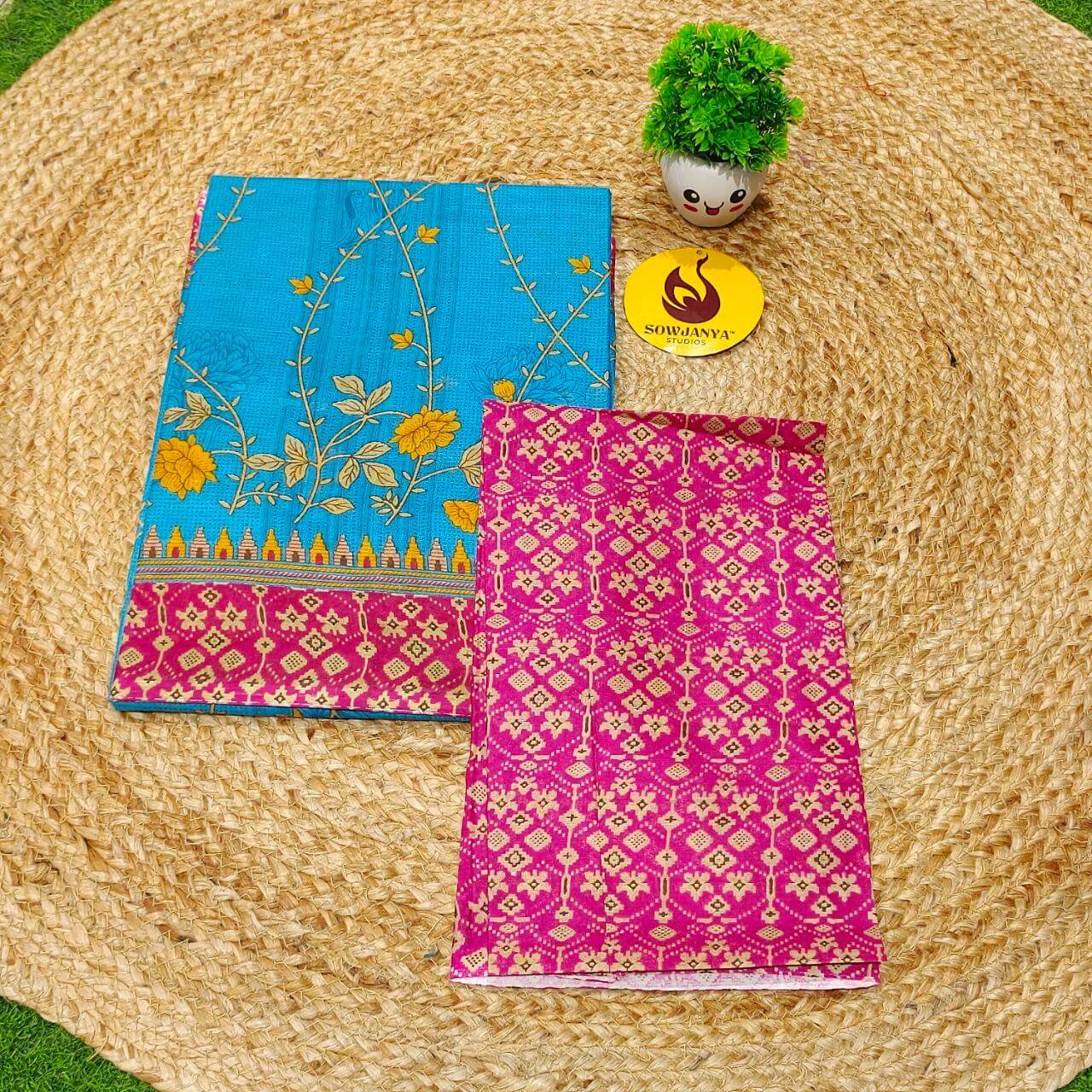 Premium Summer Cotton Sarees With Blouse-HEAT10
