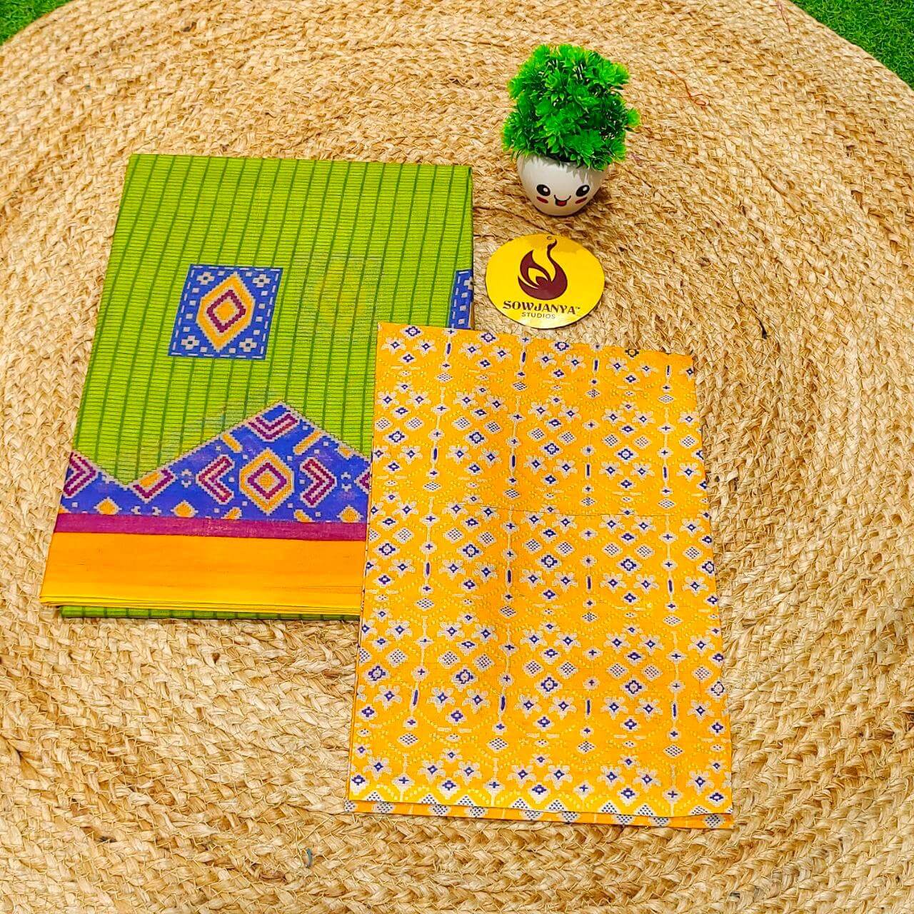Premium Summer Cotton Sarees With Blouse-HEAT5