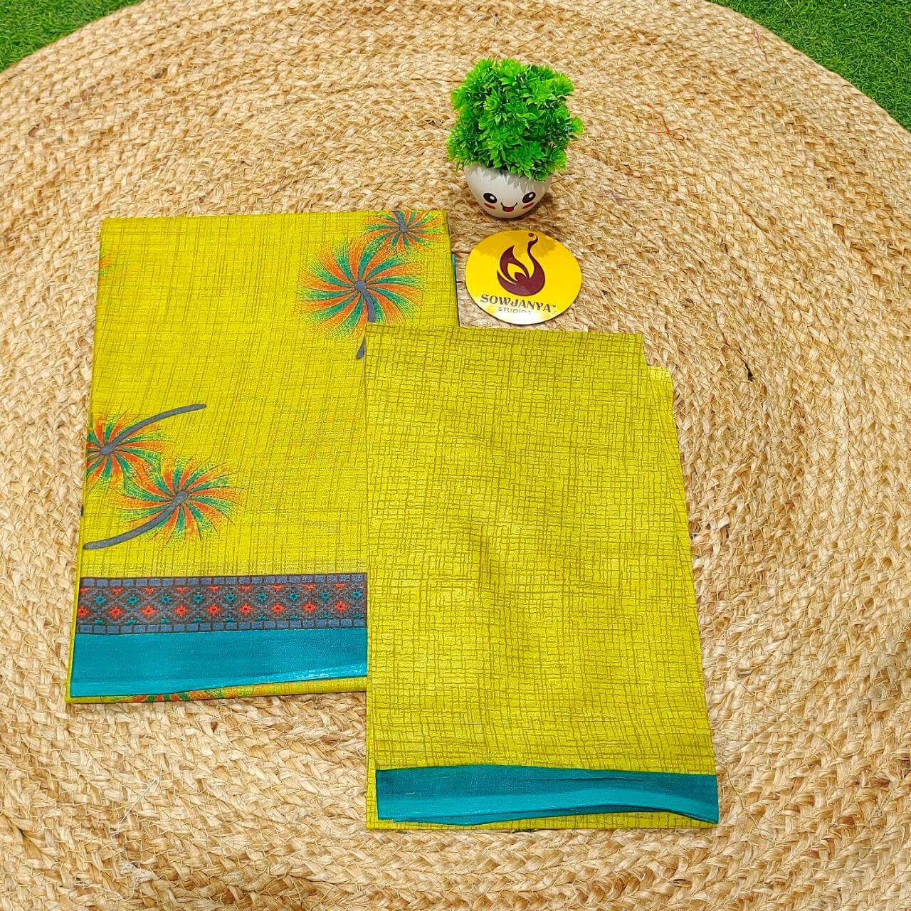Premium Summer Cotton Sarees With Blouse HEAT19