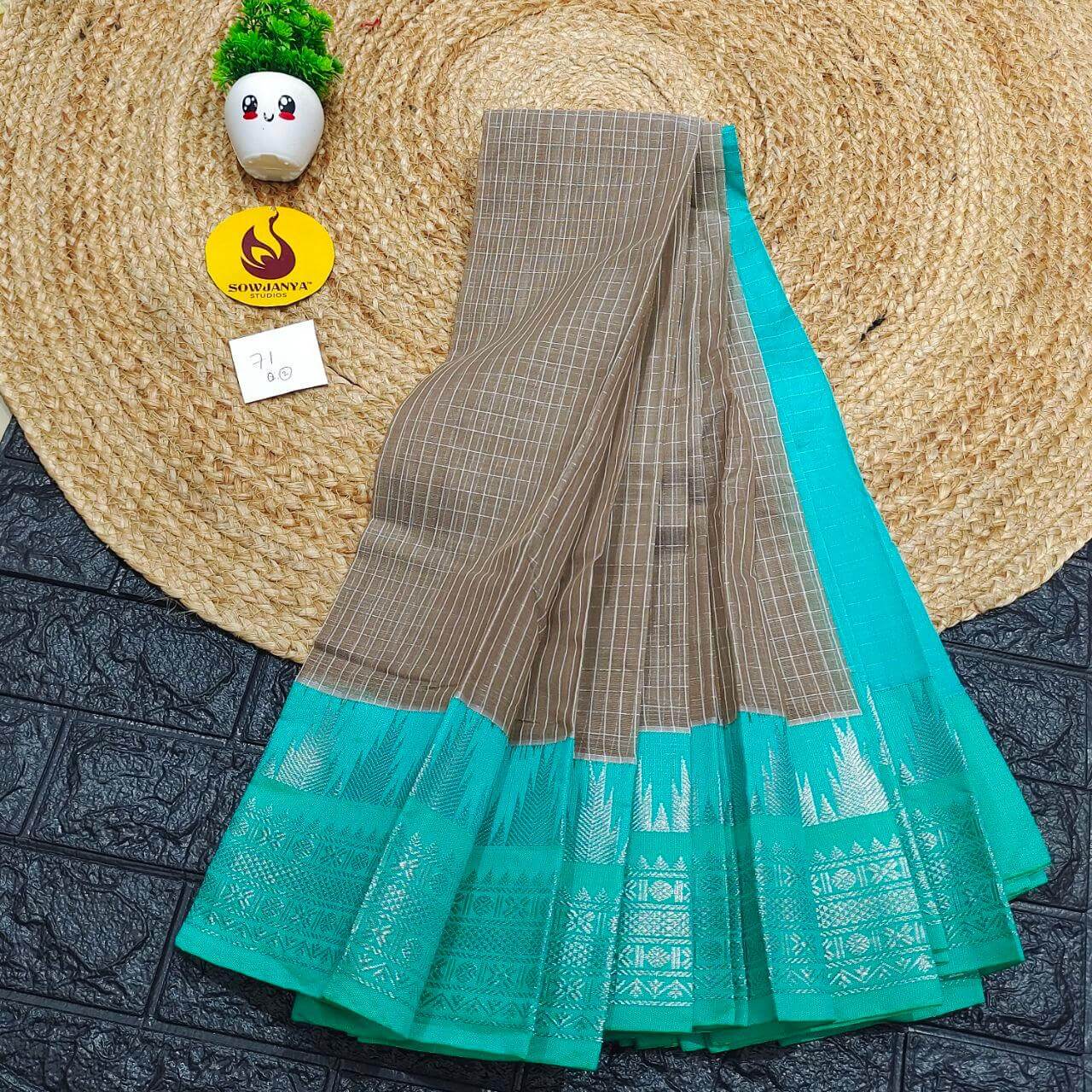 Seiko Gadwal Cotton Sarees -ROYAL71