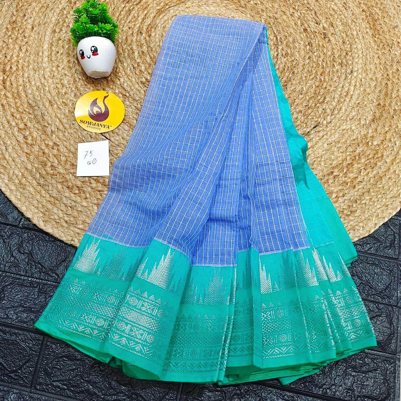 Seiko Gadwal Cotton Sarees -ROYAL75