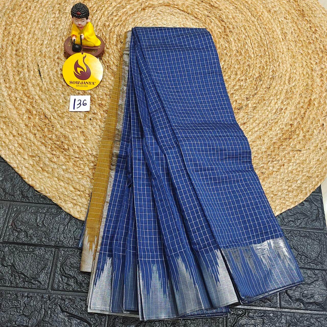 Seiko Gadwal Cotton Sarees -ROYAL136