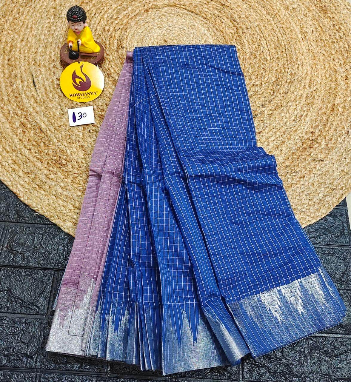 Seiko Gadwal Cotton Sarees -ROYAL130