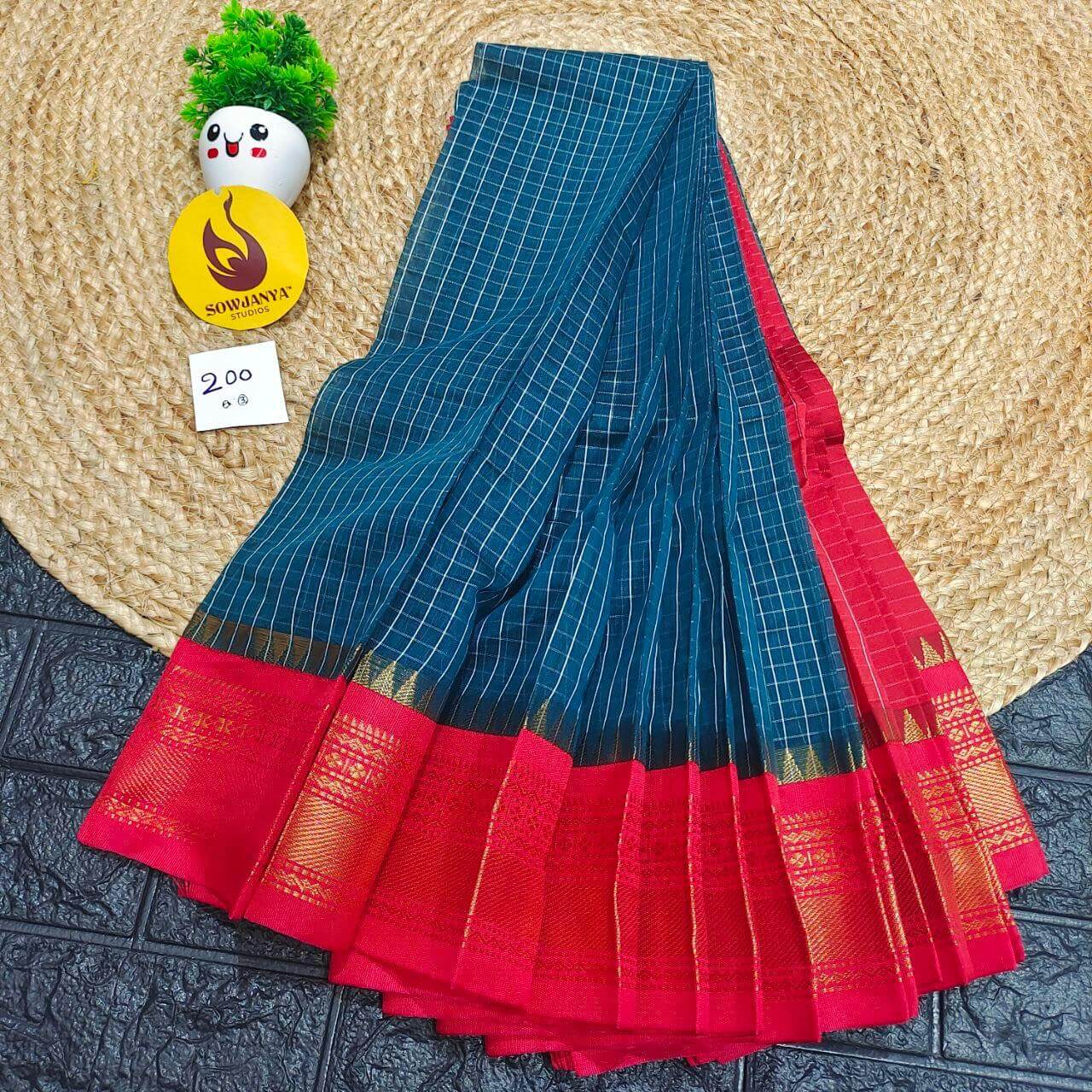 Seiko Gadwal Cotton Sarees -ROYAL200