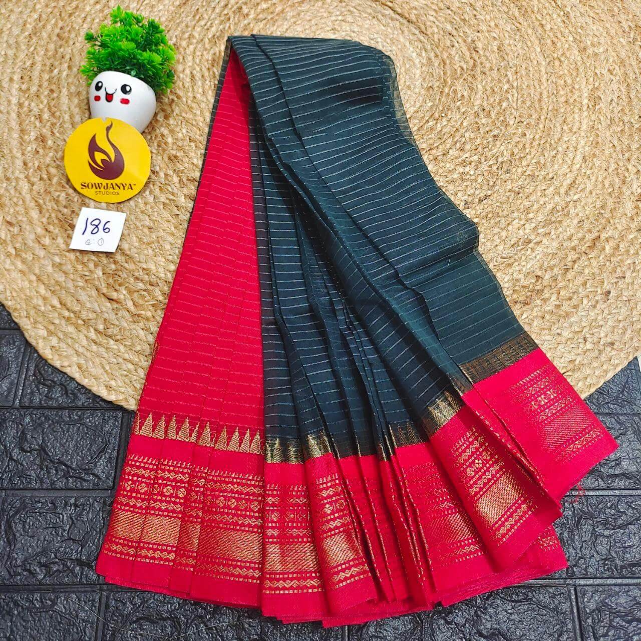 Seiko Gadwal Cotton Sarees -ROYAL186