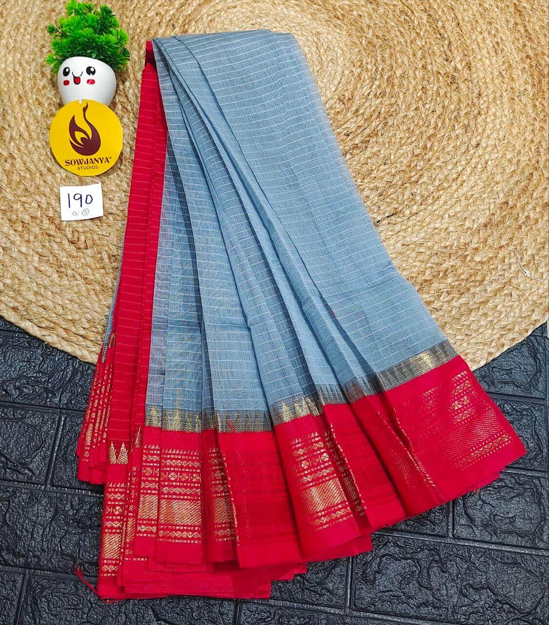 Seiko Gadwal Cotton Sarees -ROYAL190