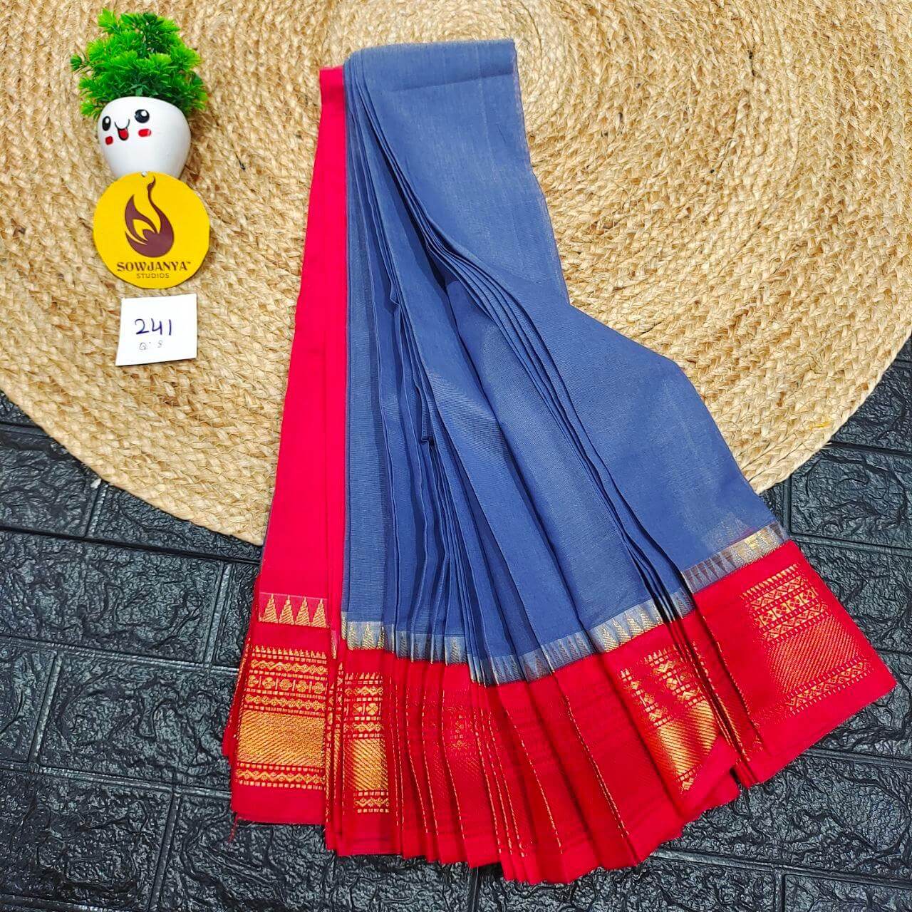 Seiko Gadwal Cotton Sarees -ROYAL241