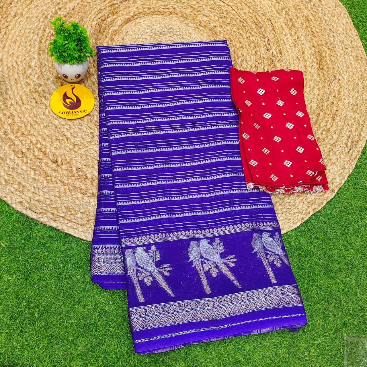 Premium Viscose Georgette Saree - SSRED8