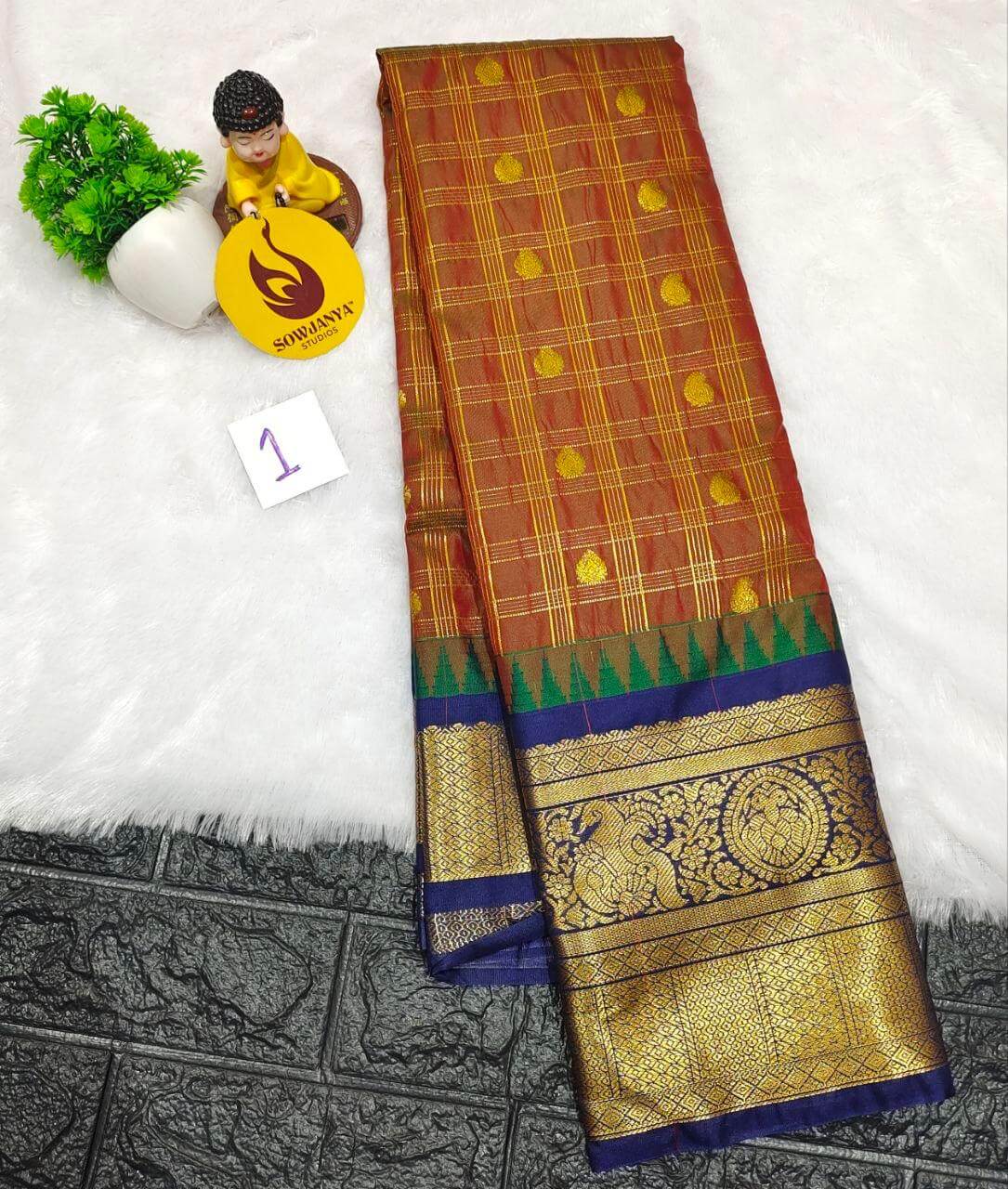 Premium Semi Gadwal Sarees - VIBE1