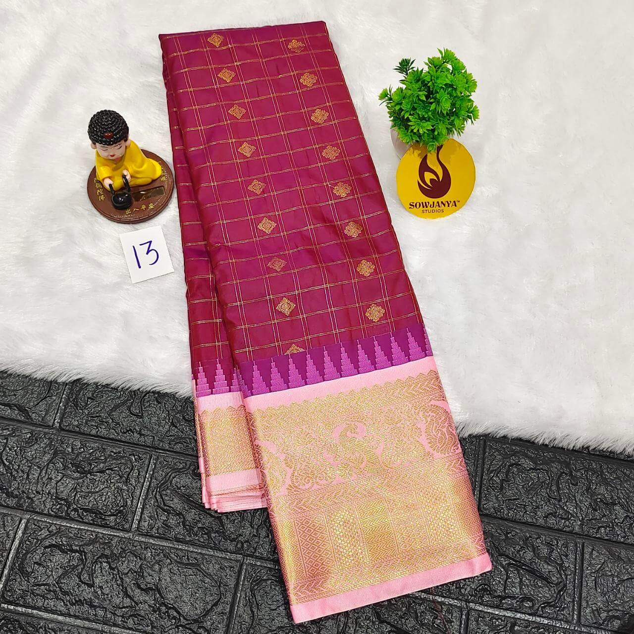 Premium Semi Gadwal Sarees - VIBE13