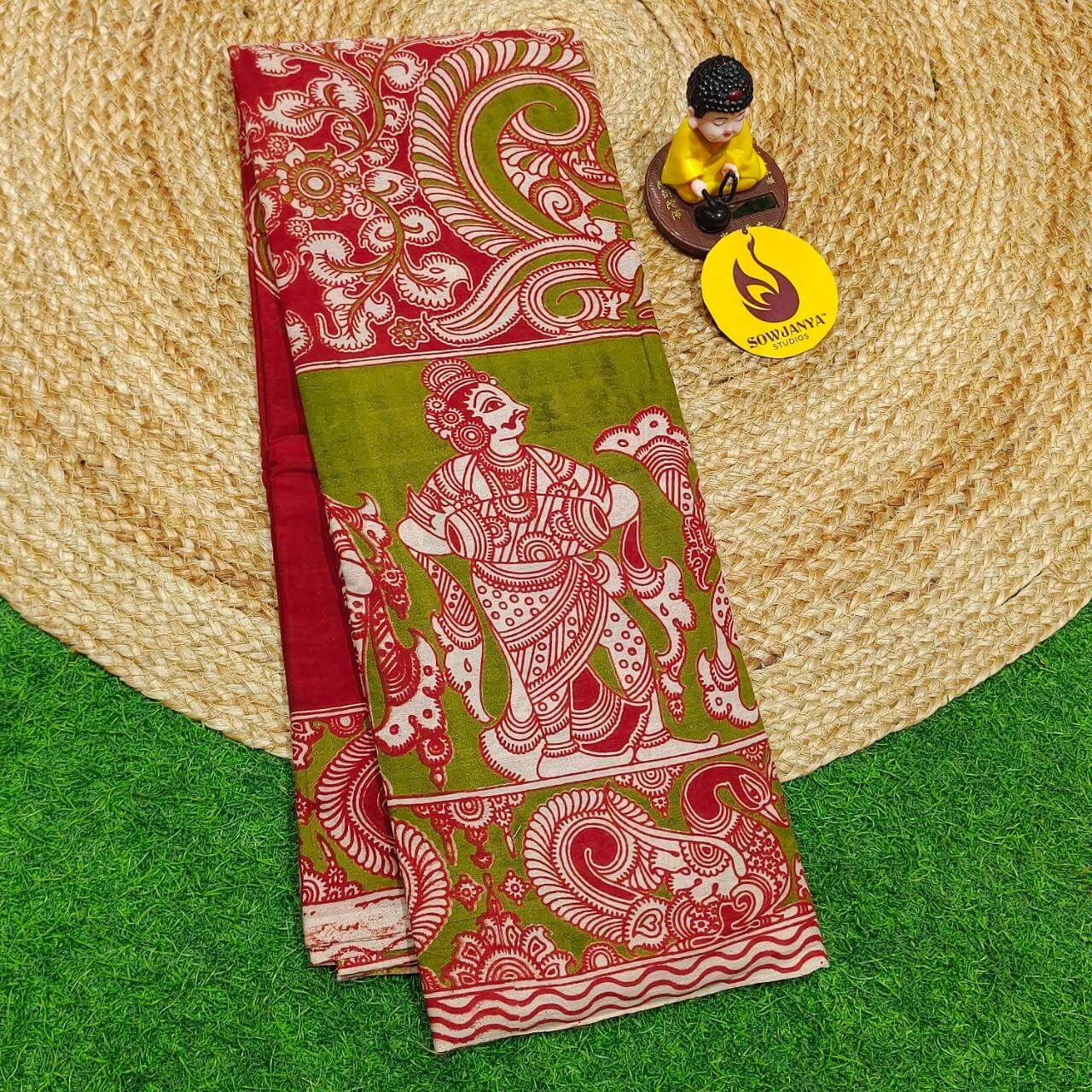 ORIGINAL PEDANA KALAMKARI Cotton Sarees - BOMMA19
