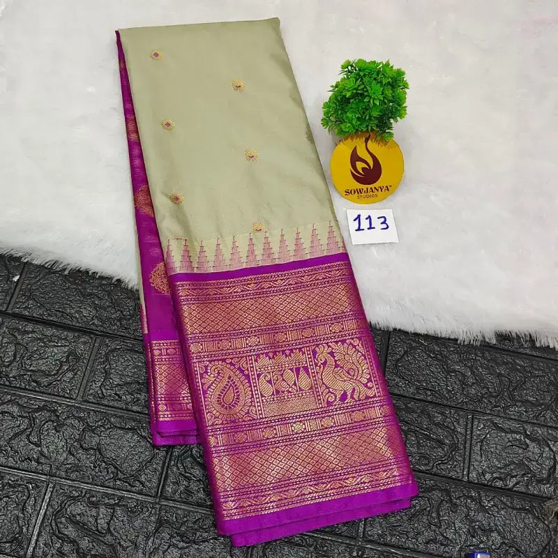 Premium Semi Gadwal Sarees - VIBE113