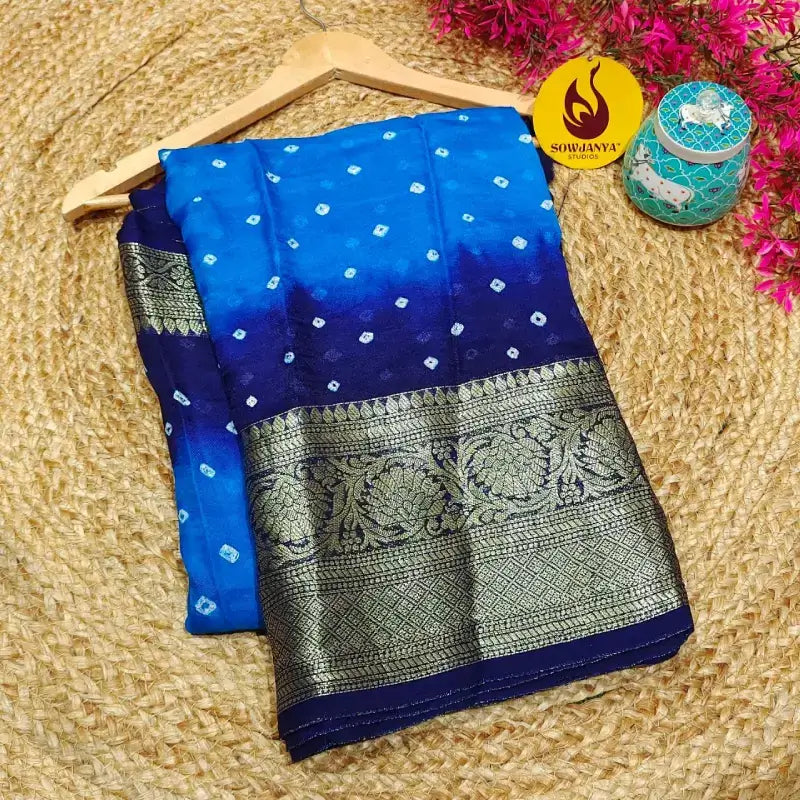 Original BANDINI Sarees with Blouse - CANDY14