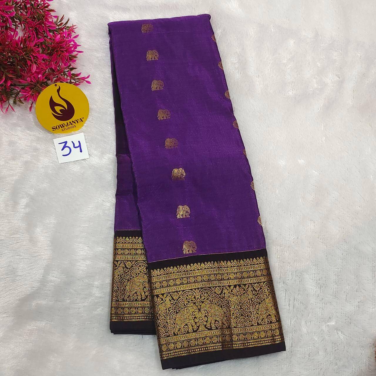 VINTAGE Seiko Gadwal Pattu Sarees(34) - WAVE