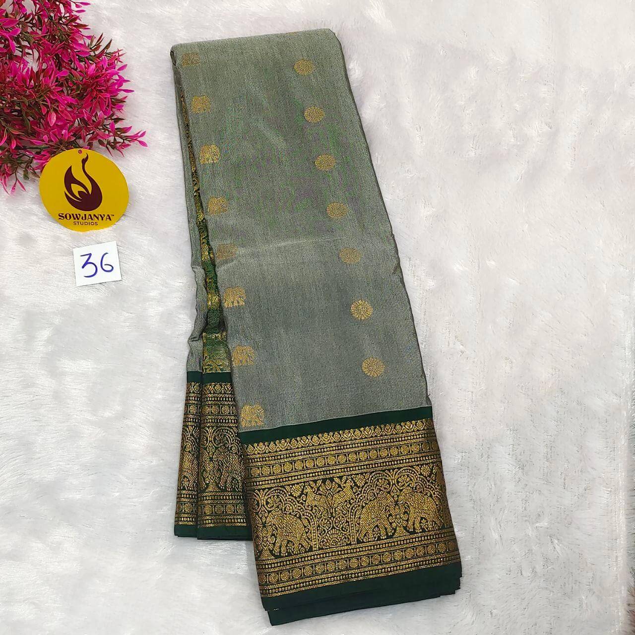 VINTAGE Seiko Gadwal Pattu Sarees(36) - WAVE