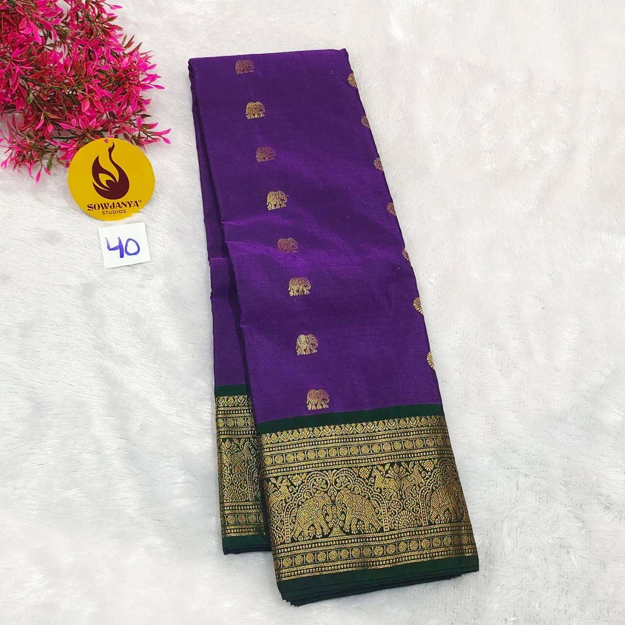 VINTAGE Seiko Gadwal Pattu Sarees(40) - WAVE