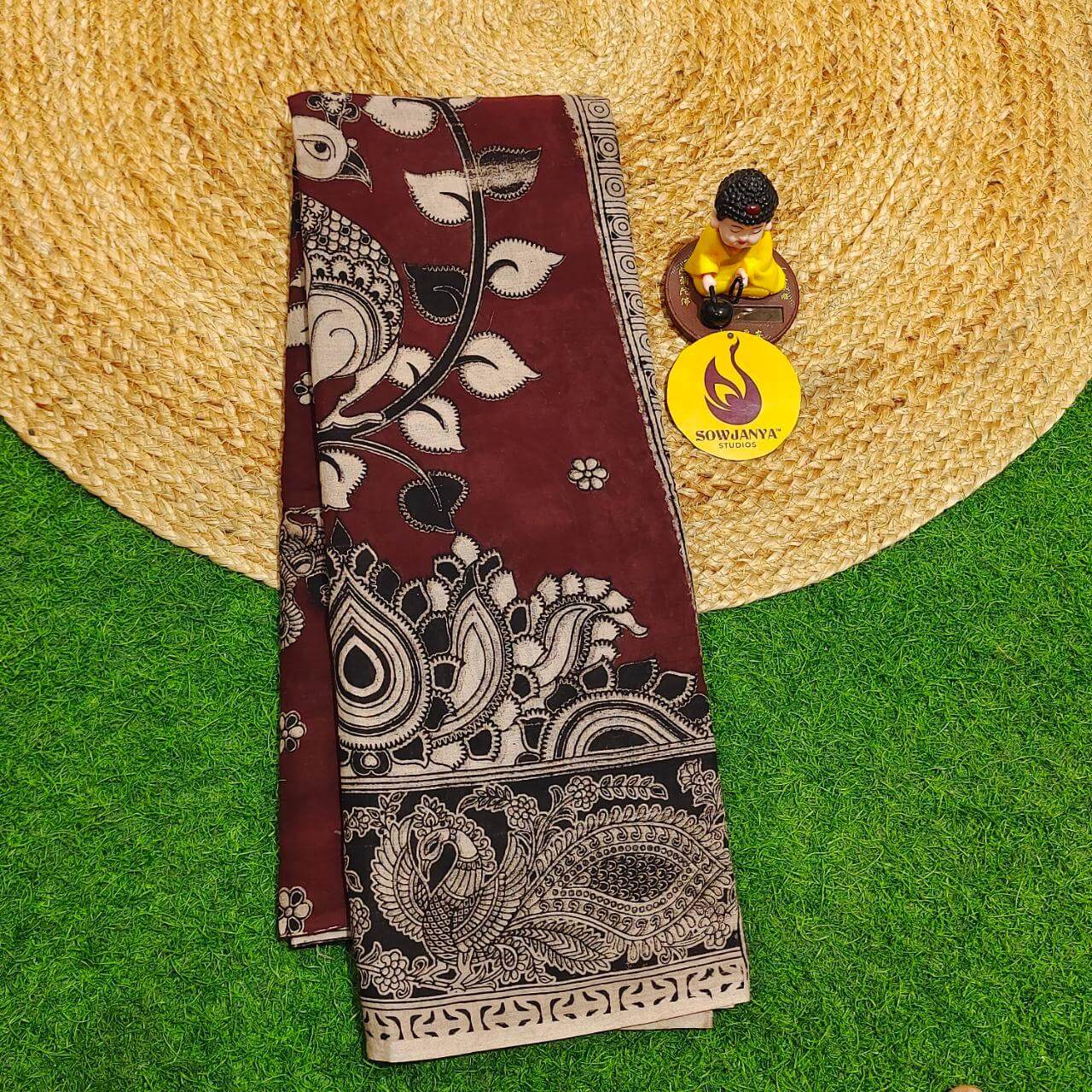 ORIGINAL PEDANA KALAMKARI Cotton Sarees (36)- BOMMA