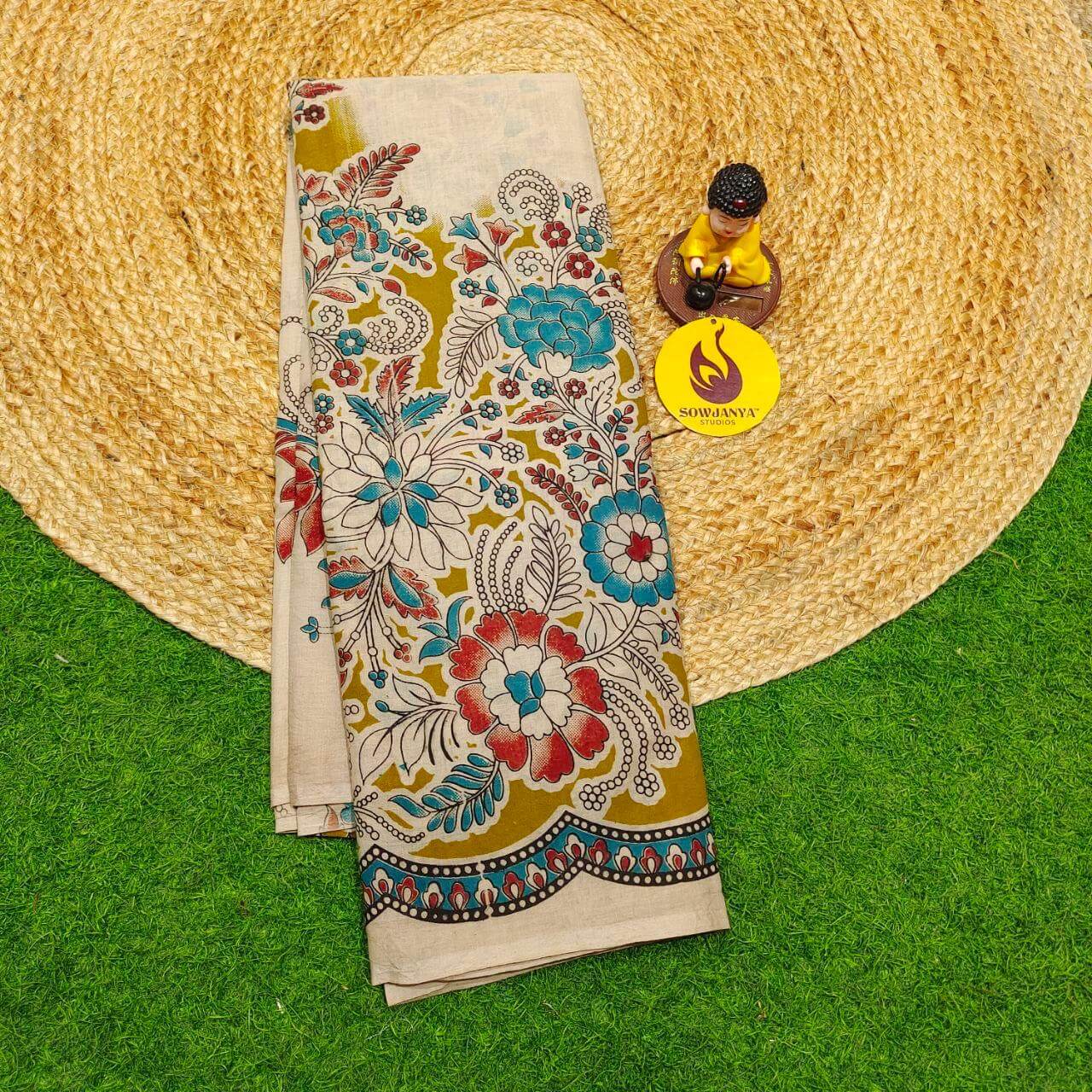 ORIGINAL PEDANA KALAMKARI Cotton Sarees (48)- BOMMA
