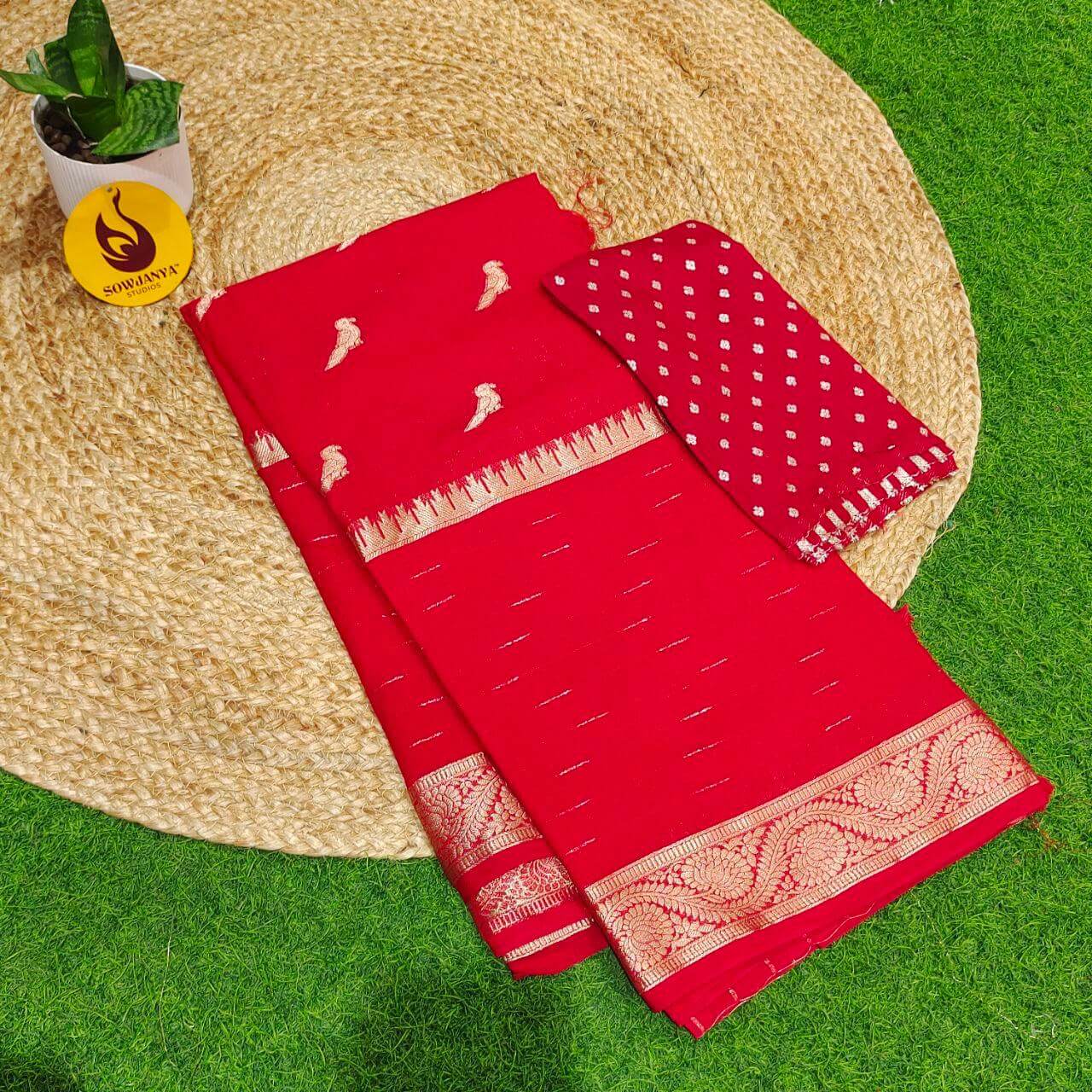 Premium Viscose Georgette Saree(1) - BLAST