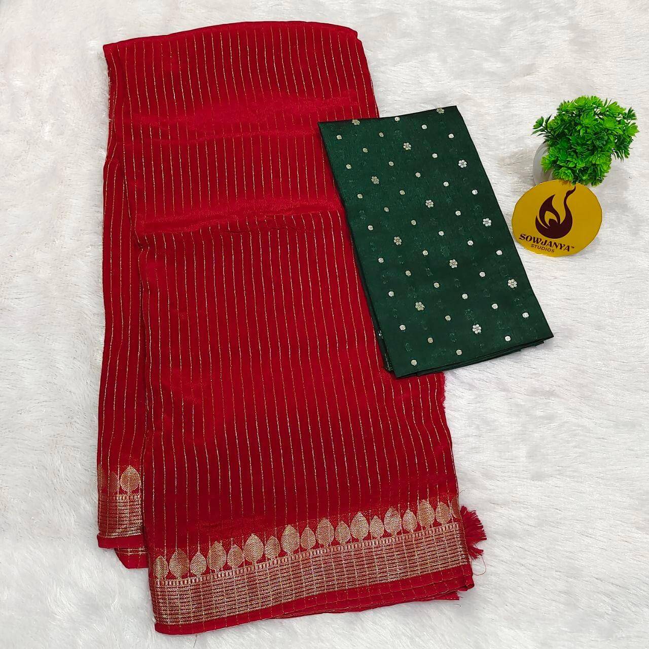 Premium Viscose Georgette Saree(17) - BLAST