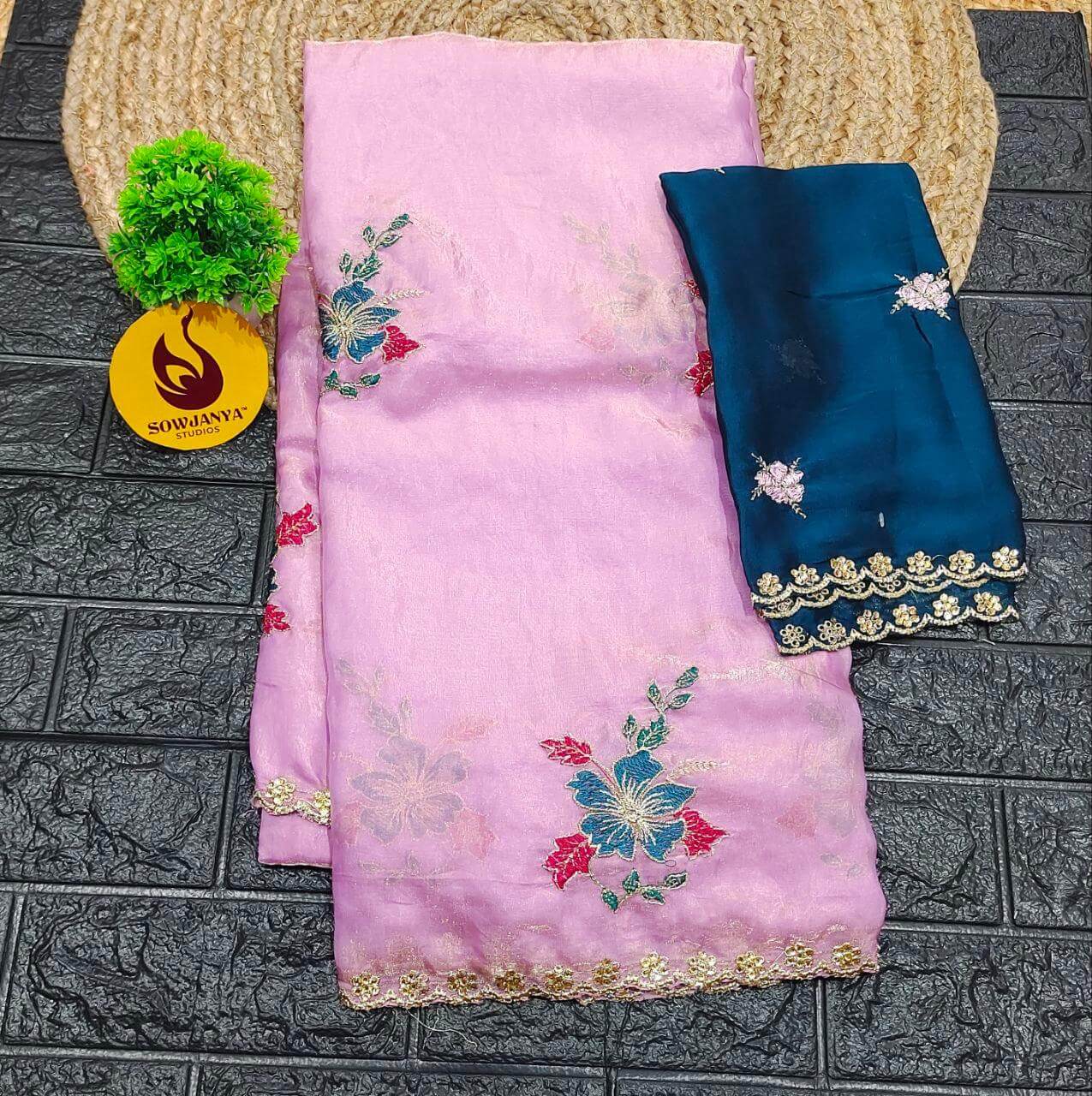 Premium Space Silk with work Sarees - YEAR