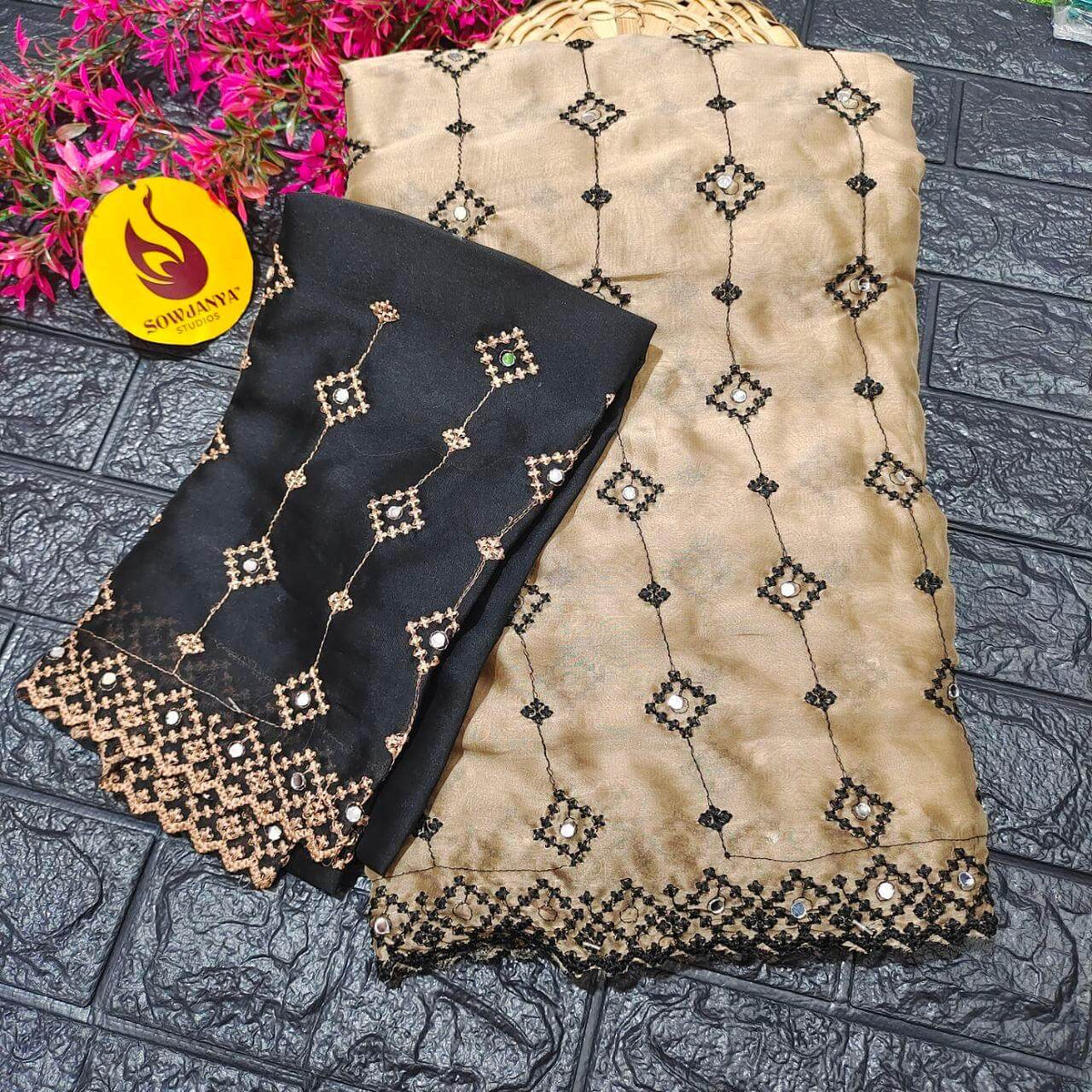 Premium Viscose Georgette sequence work Saree - YEAR
