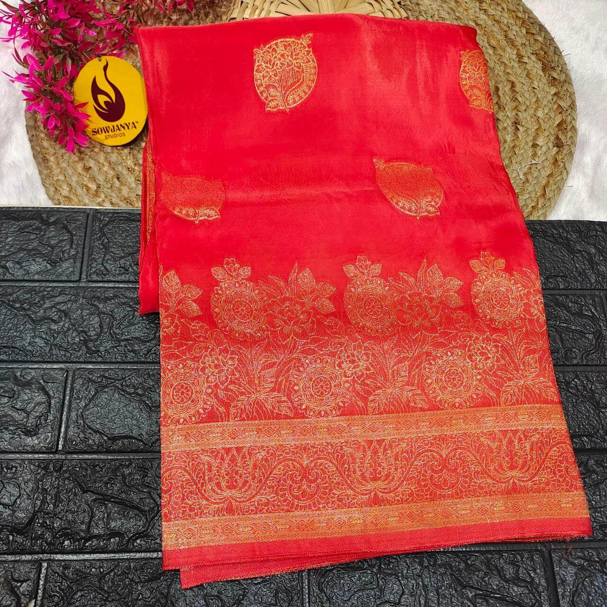 PURE BANARAS H-HO SILK(peach) - BOOM