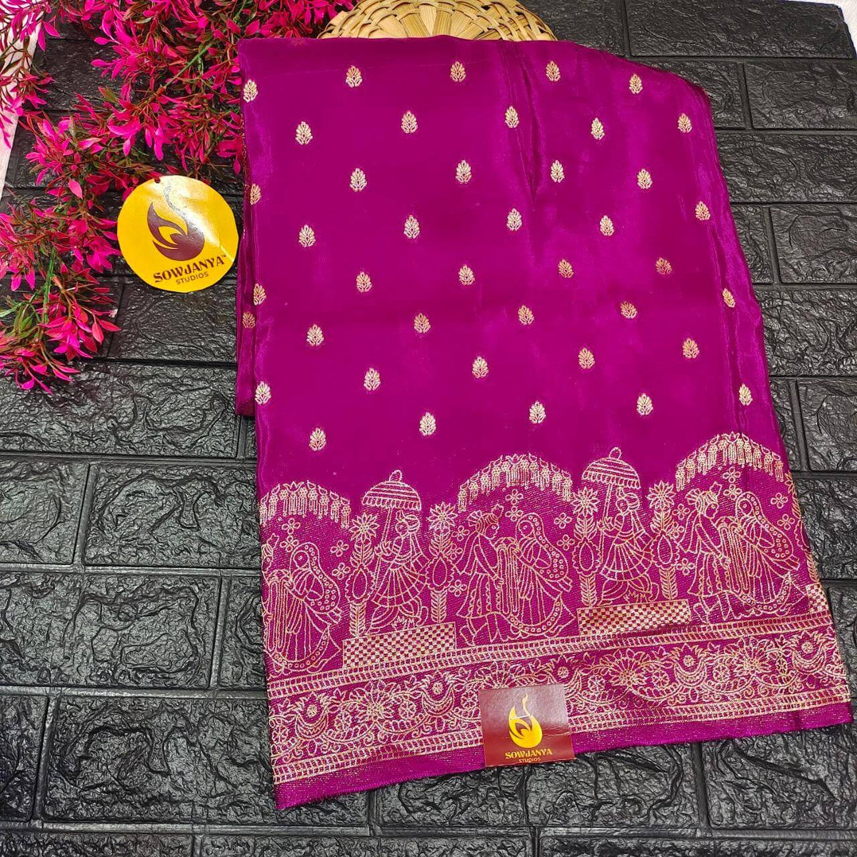 PURE BANARAS H-HO SILK(purple) - BOOM