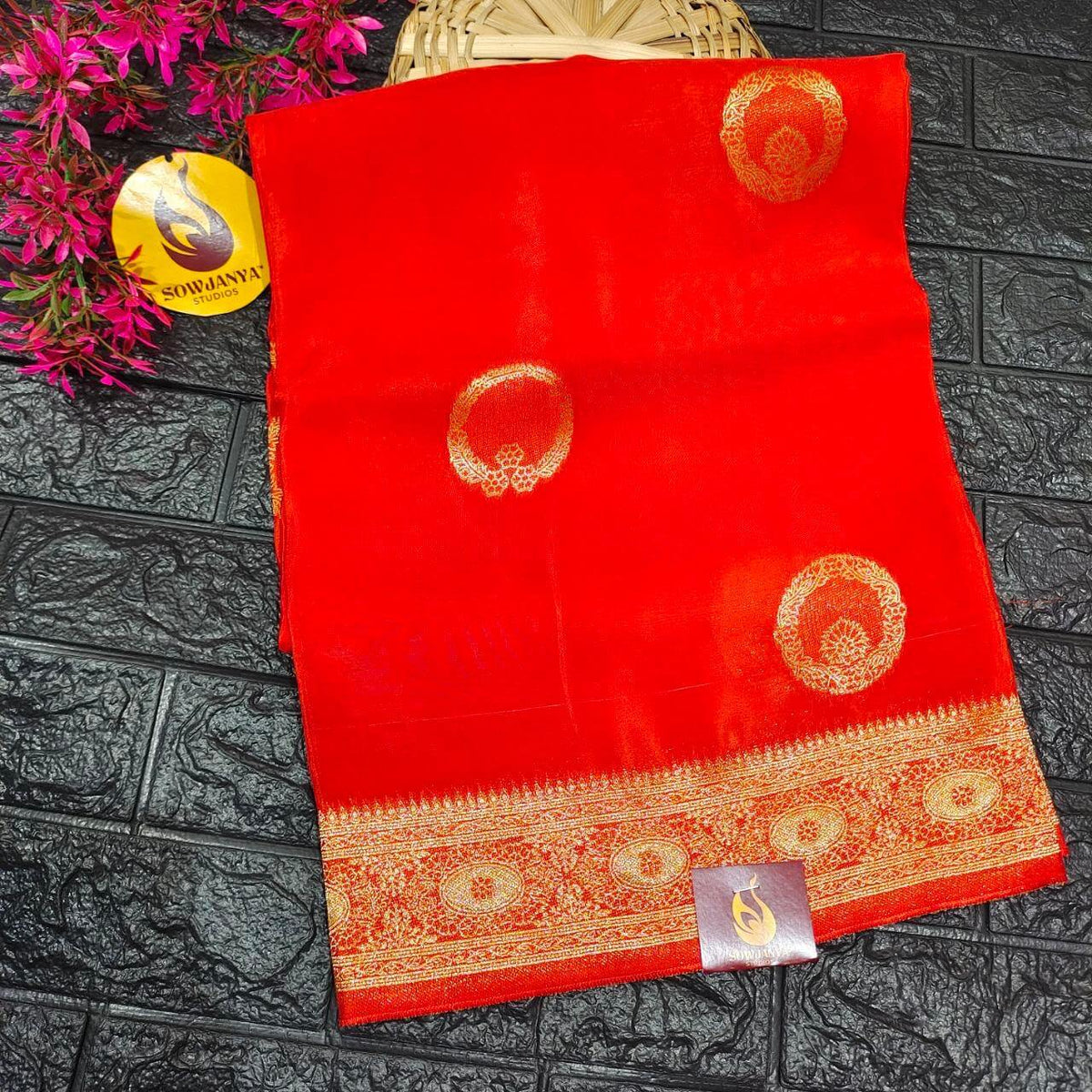 PURE BANARAS H-HO SILK(orange) - BOOM