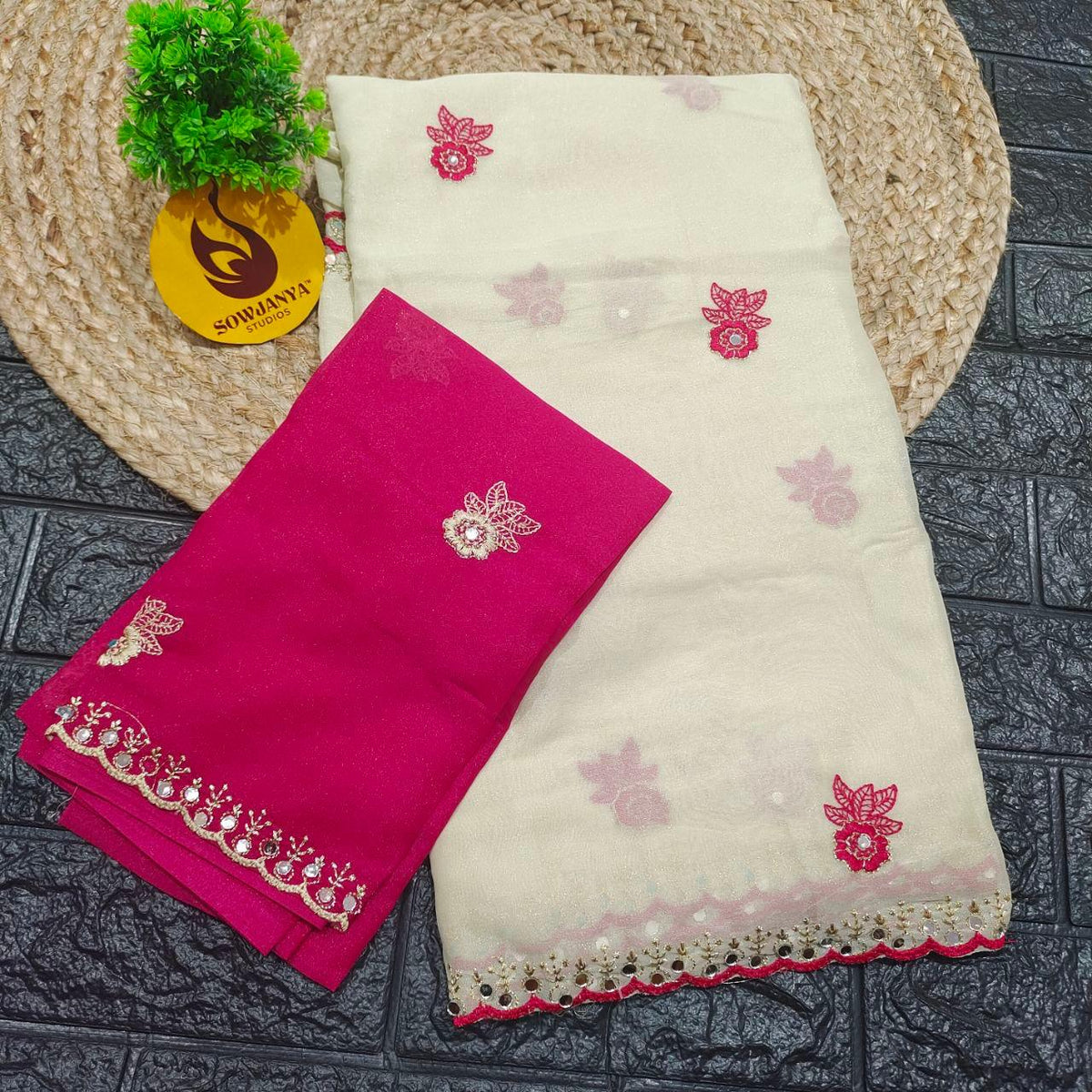 Premium Quality Shimmer Georgette Sarees - FLASH6