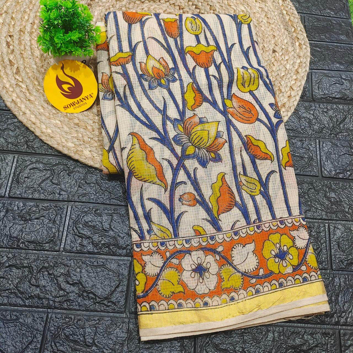 ORIGINAL PEDANA Kalamkari KOTA Cotton Sarees (92)- BLEND