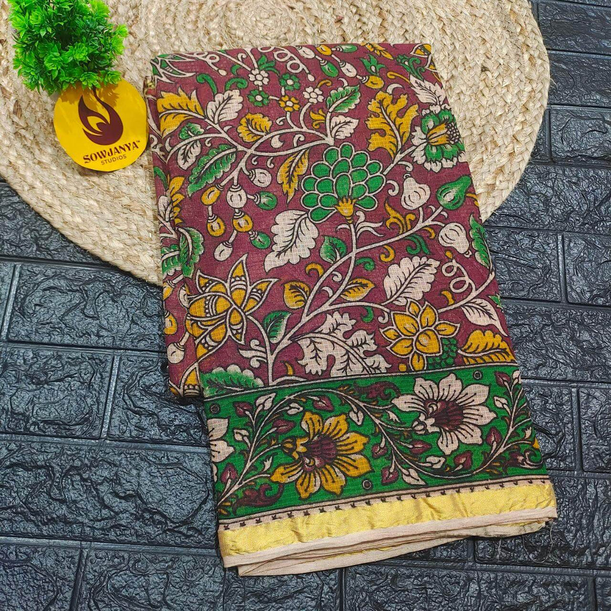 ORIGINAL PEDANA Kalamkari KOTA Cotton Sarees (101)- BLEND