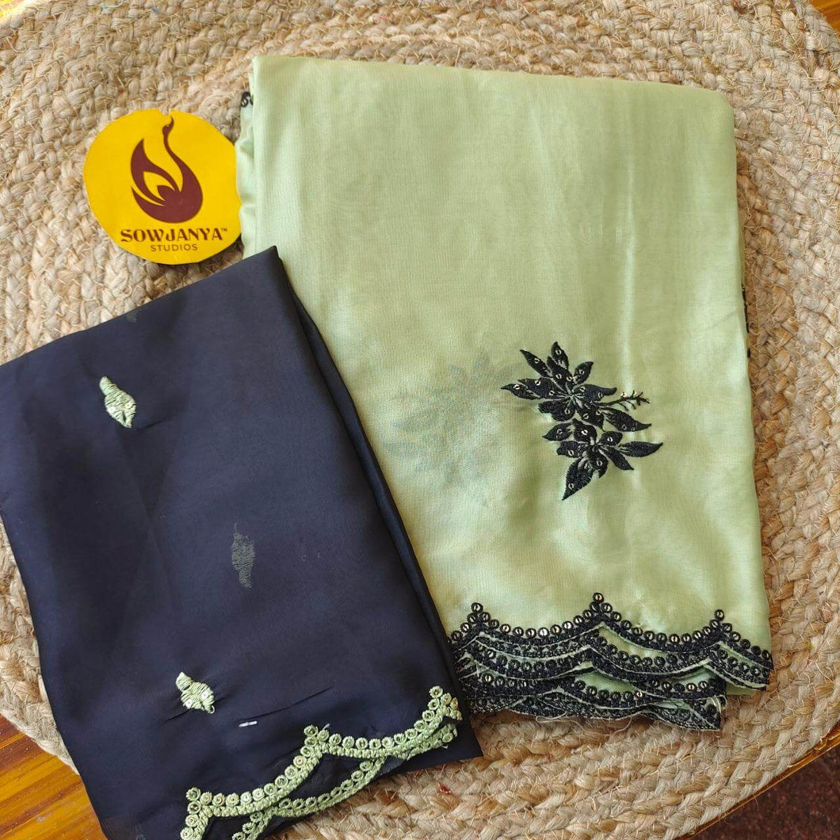 Premium Rangoli Silk Sarees with Emboridery work -FLASH