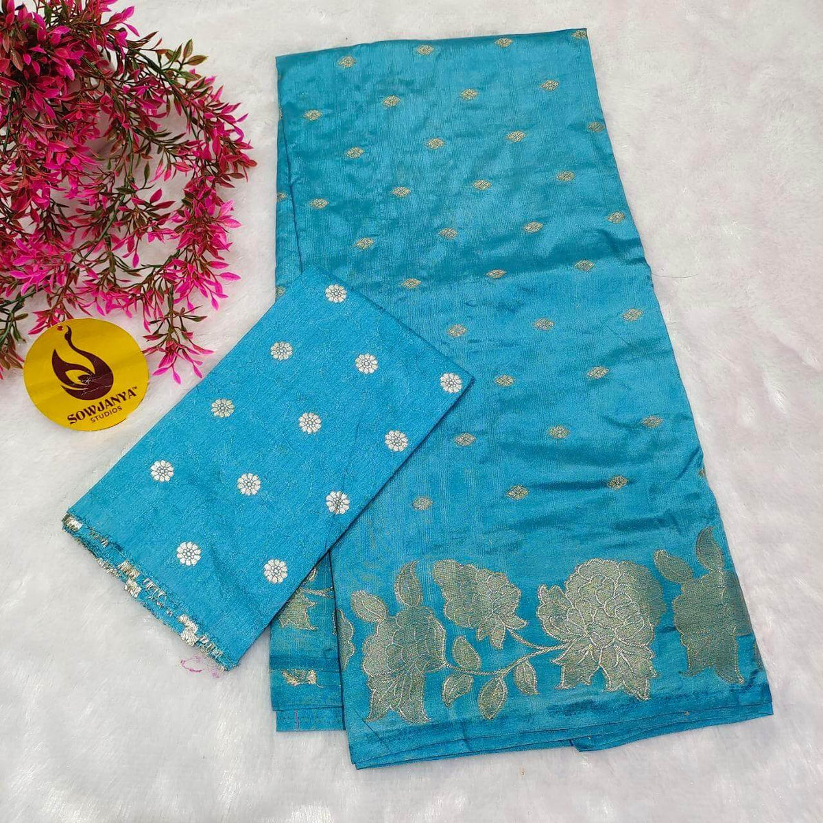Premium Viscose Satin Crepe Saree- SSBUT
