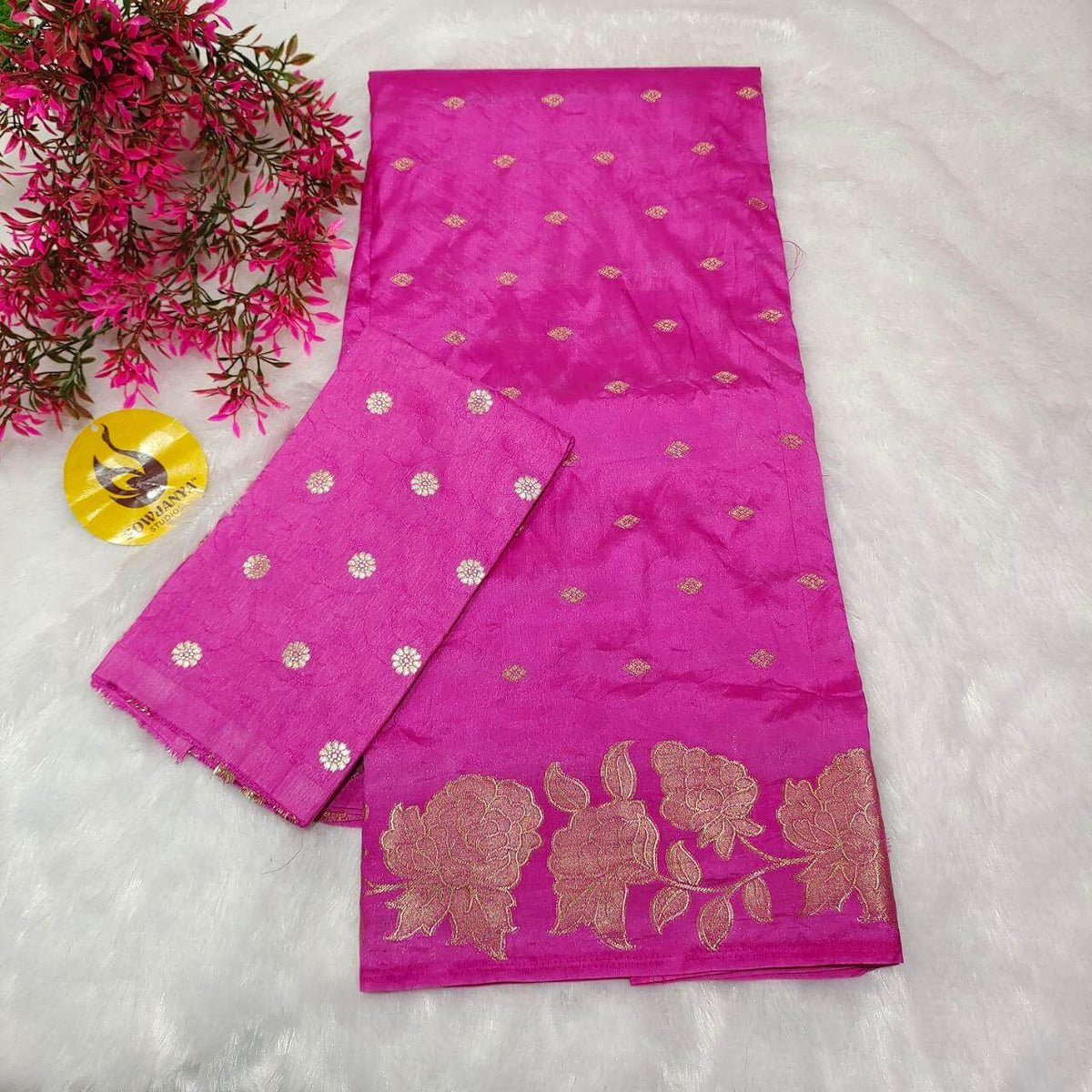 Premium Viscose Satin Crepe Saree- SSBUT