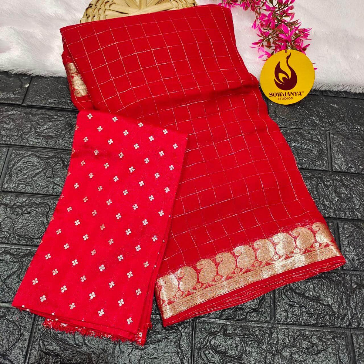 Premium Viscose Georgette Saree - SSMNG