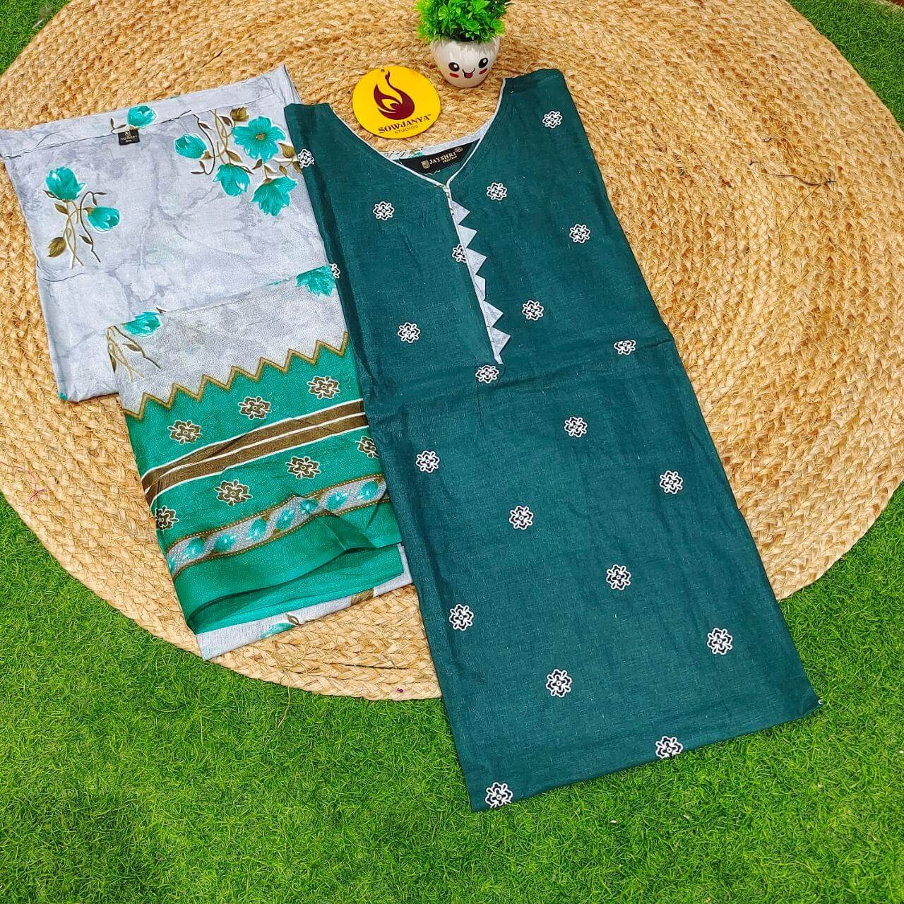 Cotton Fully Stiched 3 Piece Dresses - DRESS3