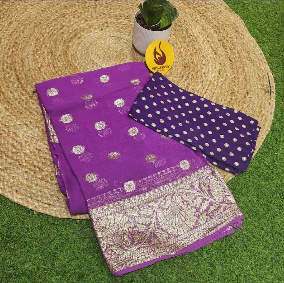 Premium Viscose Georgette Saree - BEST074