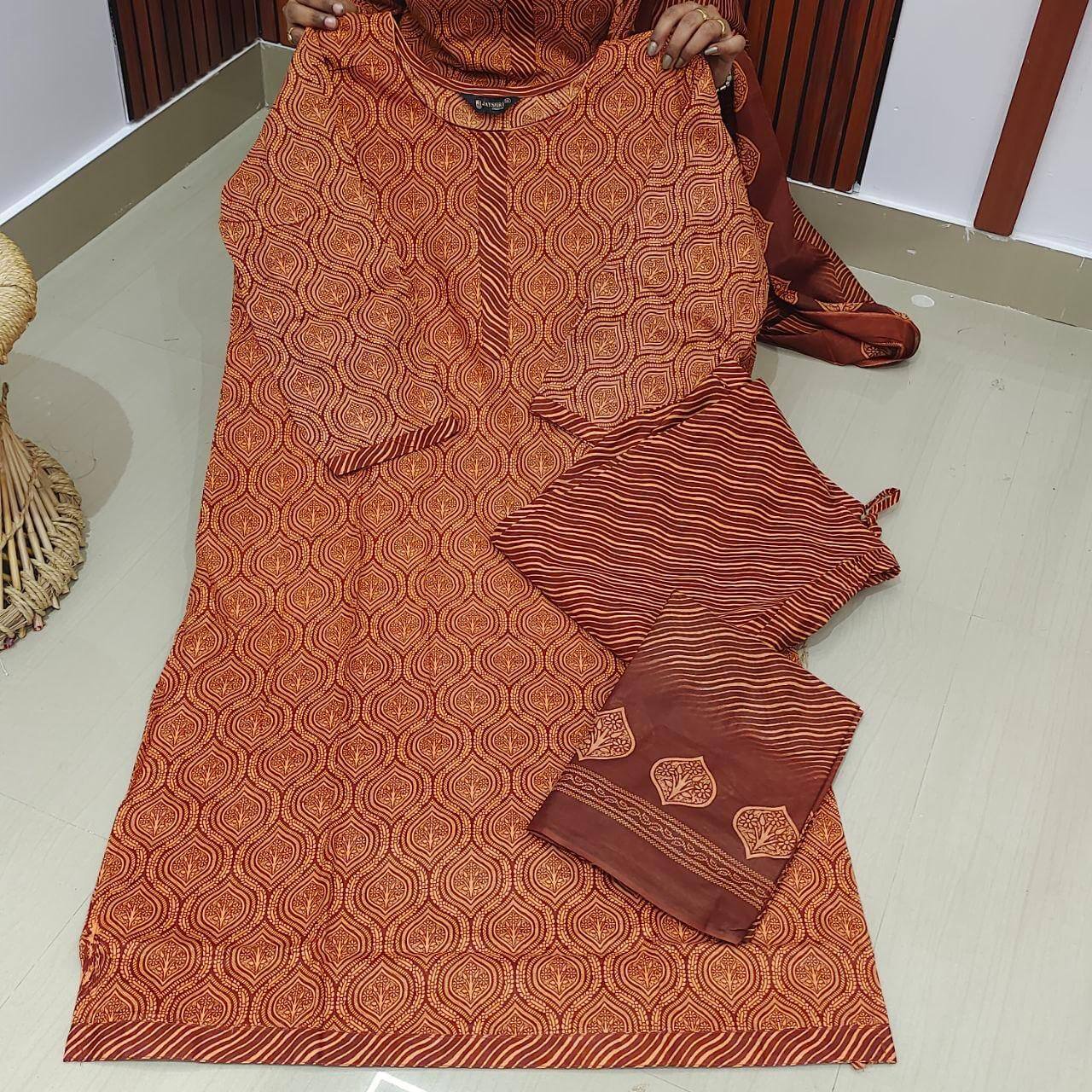 Pure Cotton Fully Stiched 3 Piece Dresses - DRAST9