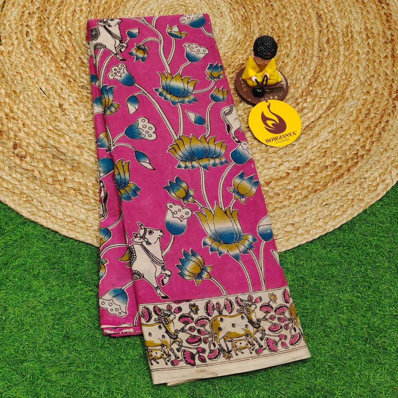 ORIGINAL PEDANA KALAMKARI Cotton Sarees - BOMMA13