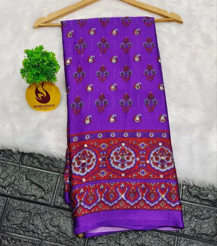 Japan Satin Crape Original Mirror Sarees37 - AJRAK